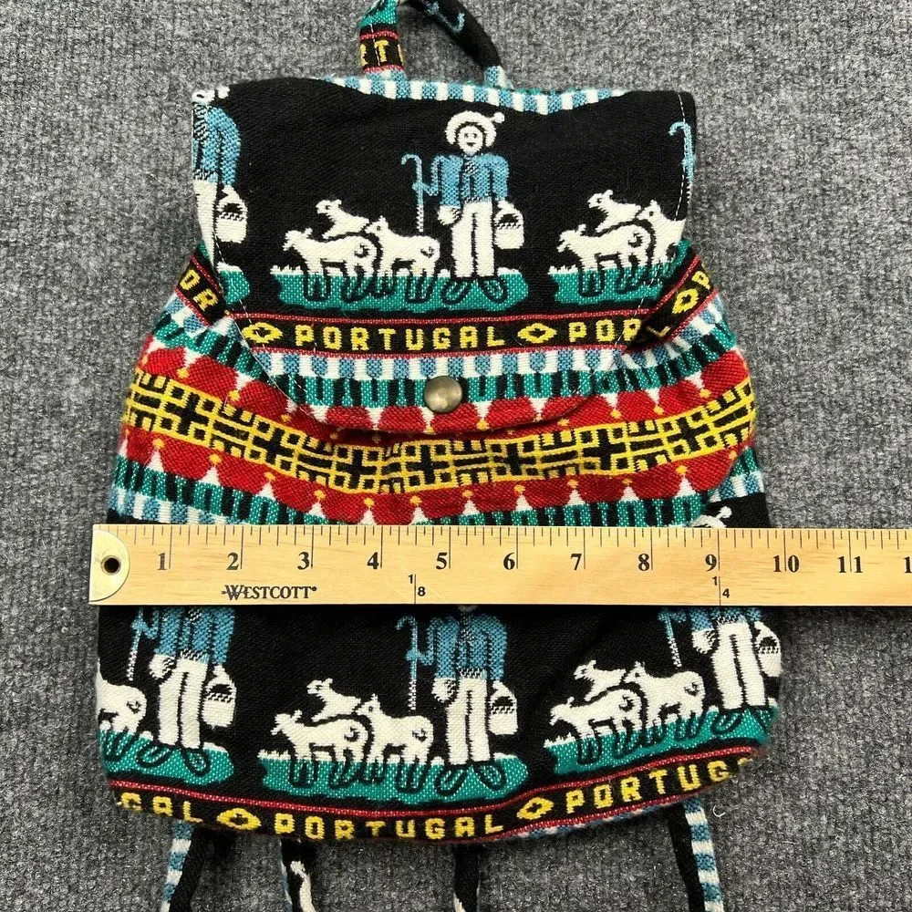 Portugal Sheep Herder Backpack Womens Woven Knit Purse‎ Tote Bag